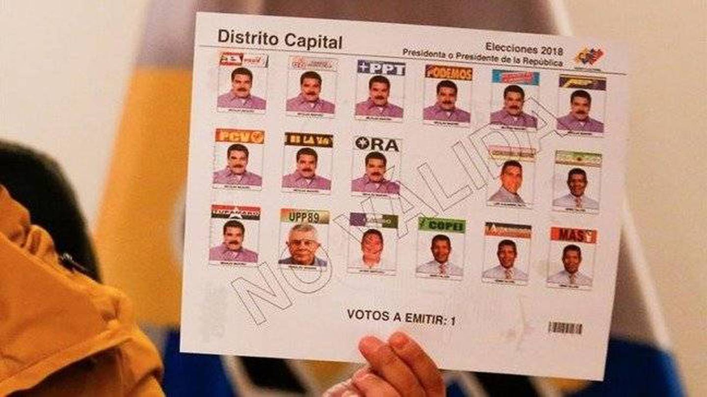 Nicolás Maduro aparece 10 veces en cédula electoral de Venezuela [FOTO