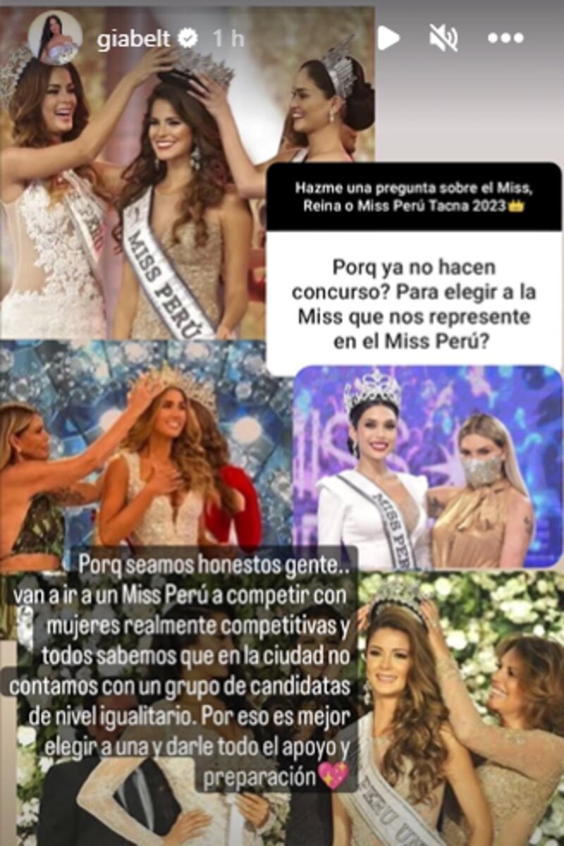 La pregunta sobre el Miss Tacna.