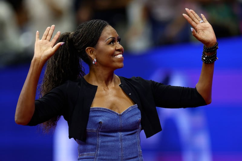 Michelle Obama durante el último US Open.