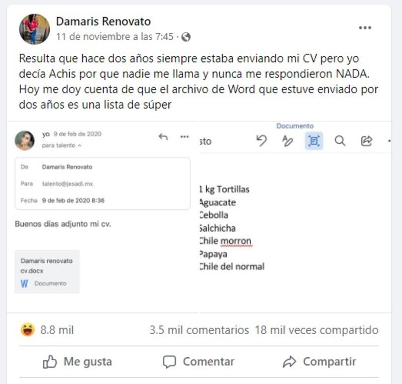 Por esta razón no llamaron a la chica de ninguna empresa