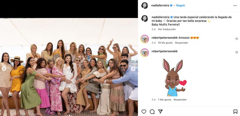 Nadia Ferreira en su Baby Shower