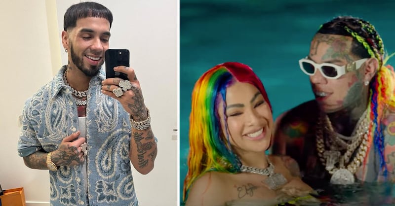 Tekashi arremetió contra Anuel luego de que el famoso rapero posteara una fotografía con su hija Cattleya.