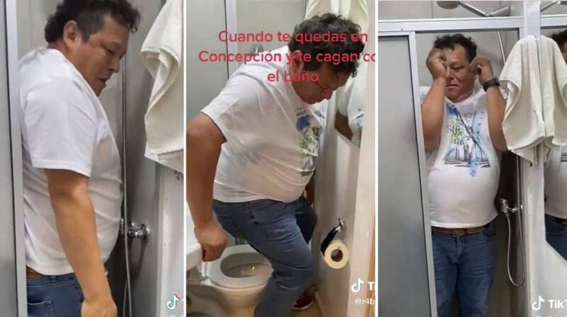 Un reto total usar este baño