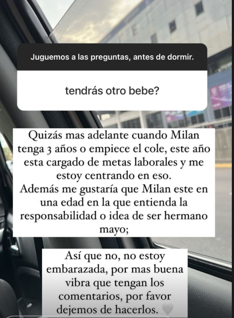 Cassandra Sánchez le pone freno a los rumores de embarazo.