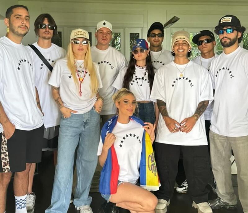 Lele Pons, Danny Ocean, Joaquina y otros artistas en protesta masiva en Miami contra el régimen de Nicolás Maduro.