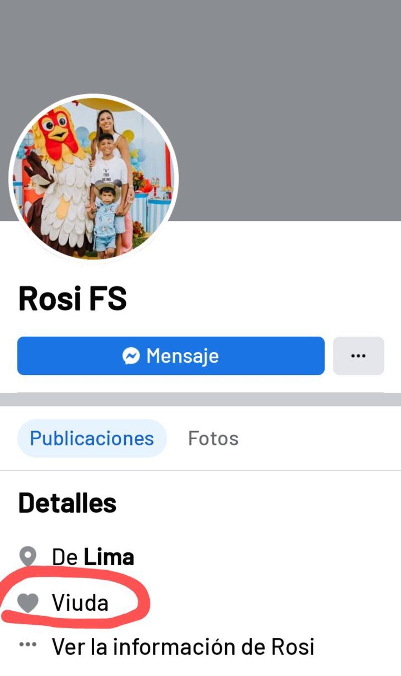 Rosa Fuentes se declara "viuda"