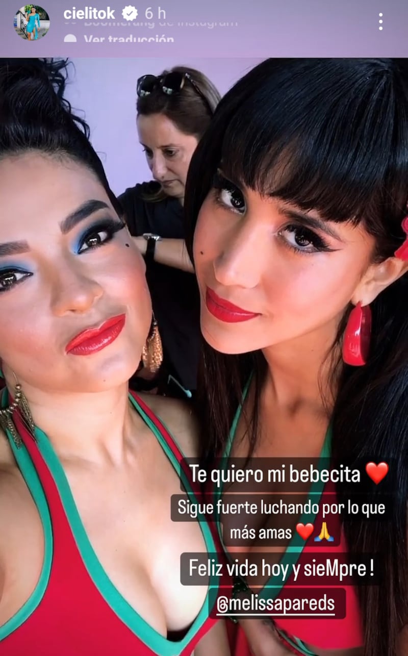 La cantante Cielo Torres y la actriz Melissa Paredes.