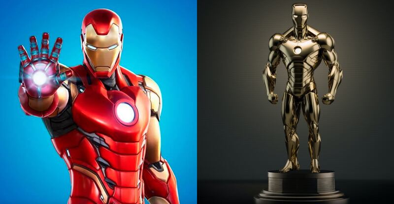 Así se vería IronMan si fuese un trofeo de un Oscar