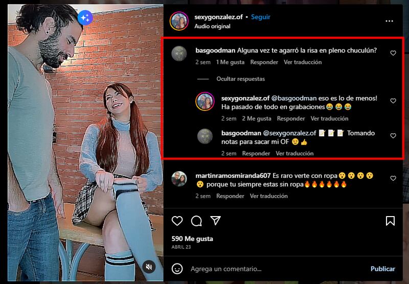 Xoana González confiesa que se ríe mucho durante sus rodajes