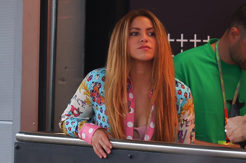 Shakira asistió al GP de España