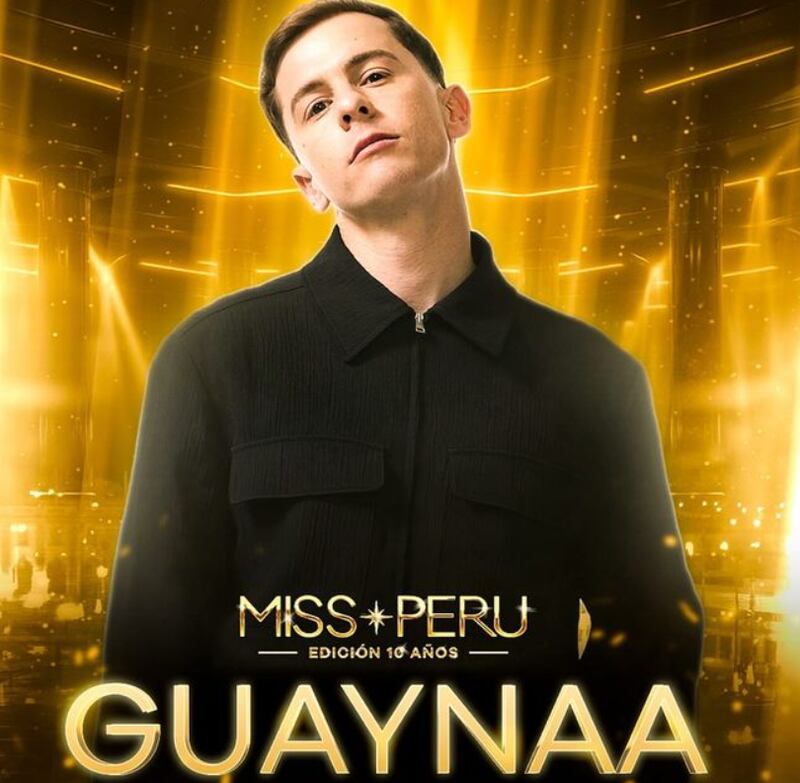 Guaynaa cantará en la gala 10 años de Miss Perú 2024.