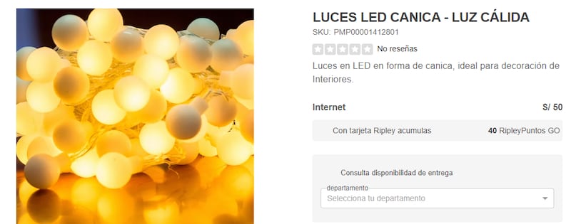 Guirnalda de luces.