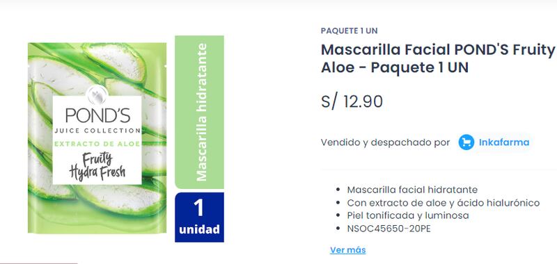 Mascarilla facial