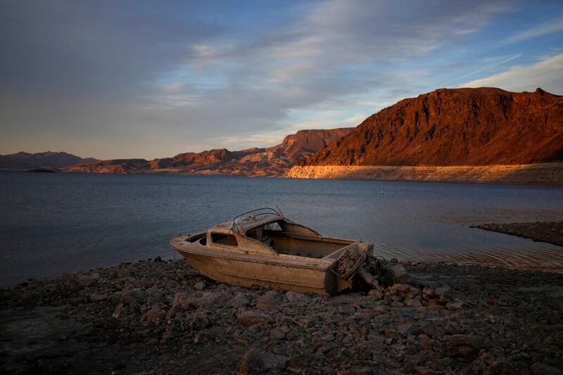 Los efectos de la sequía en la zona recreativa del Lago Mead en Nevada, el 10 de mayo de 2022.