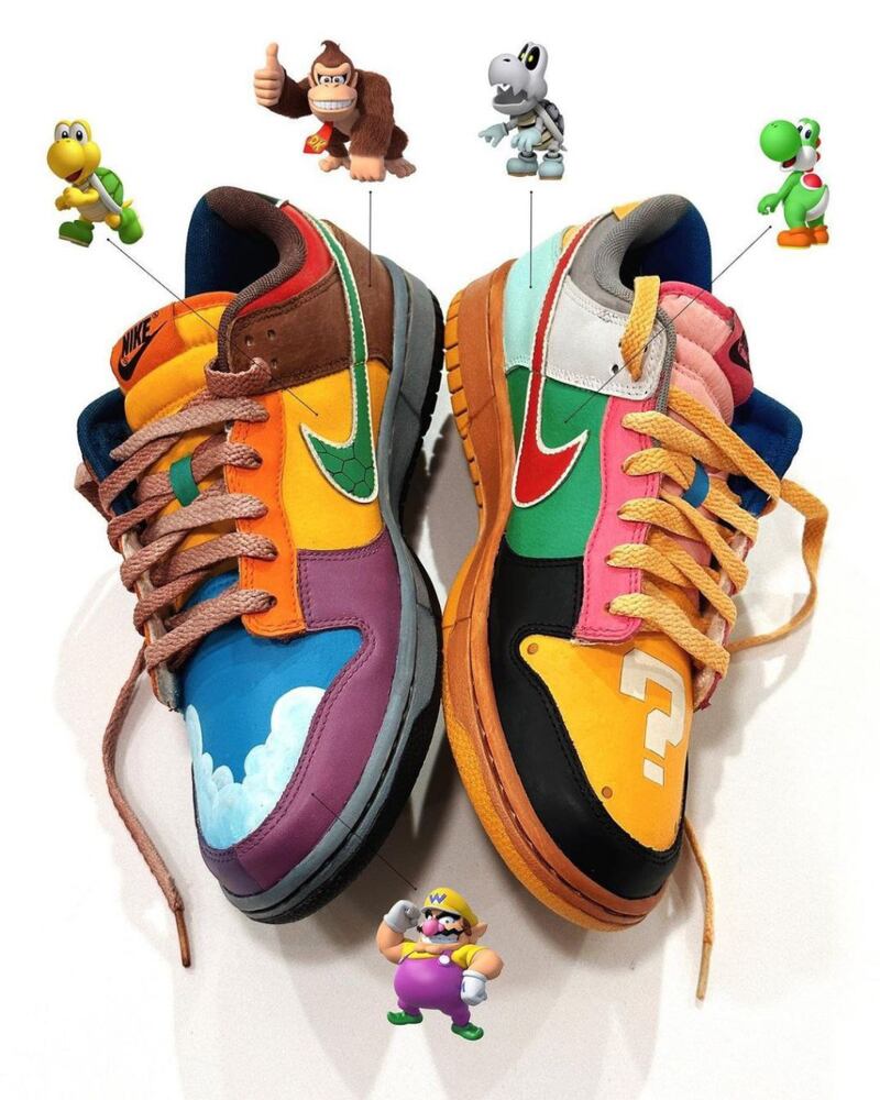 Nike Dunk Low What The Mario