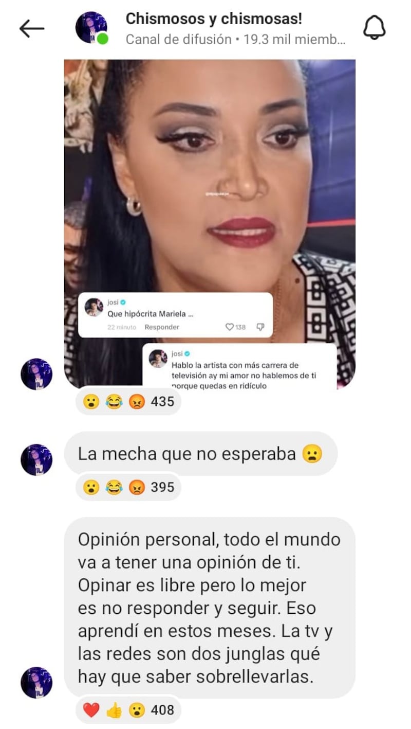 Ric La Torre sobre la "mecha" entre Mariella Zanetti y Josi Martínez.