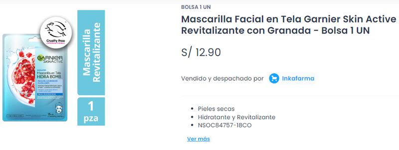 Mascarilla facial