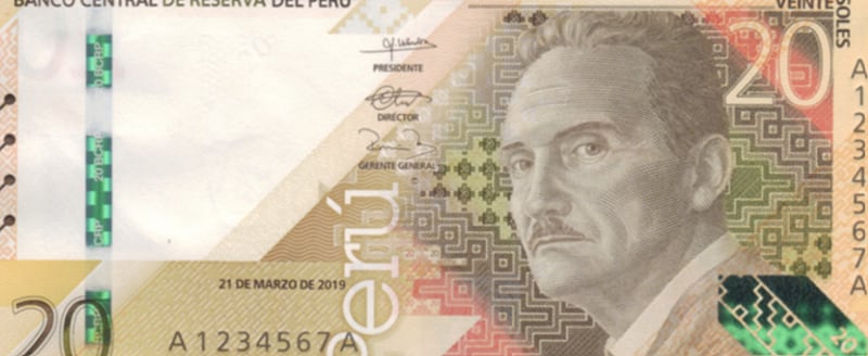 Así es el nuevo billete de 20 soles en el Perú.