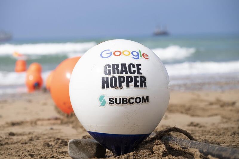 Boya del cable submarino de Google