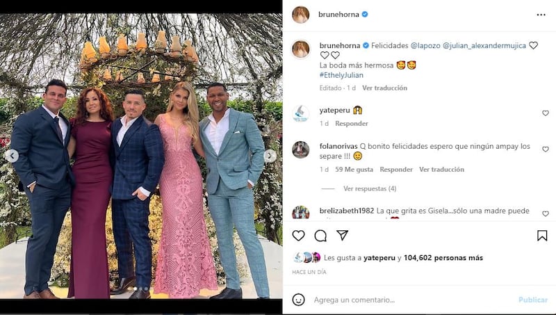 El equipo de América Hoy en la boda de Ethel Pozo