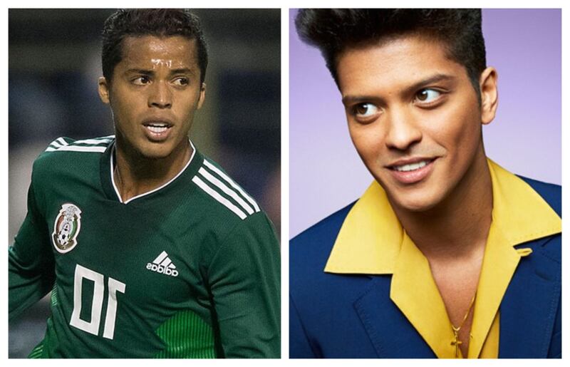 Gio Dos Santos y su parecido a Bruno Mars