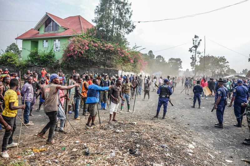 Manifestación contra la Monusco.