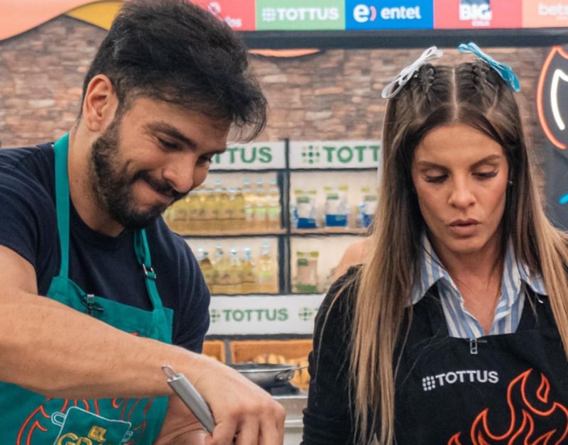 Alejandra Baigorria y Rafael Cardozo en El Gran Chef Famosos.