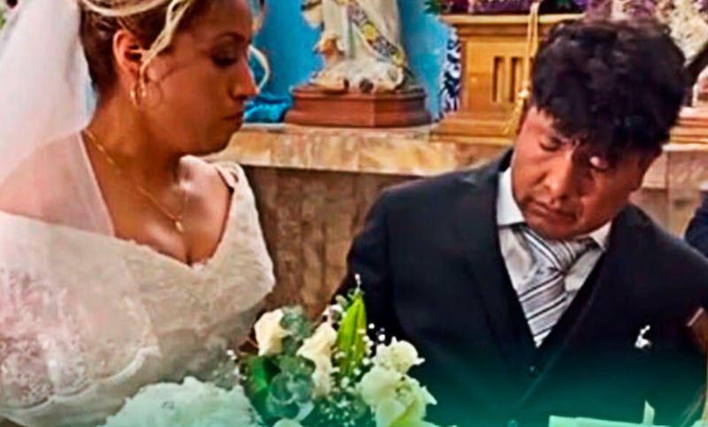 Mujer celebra boda con su novio borracho