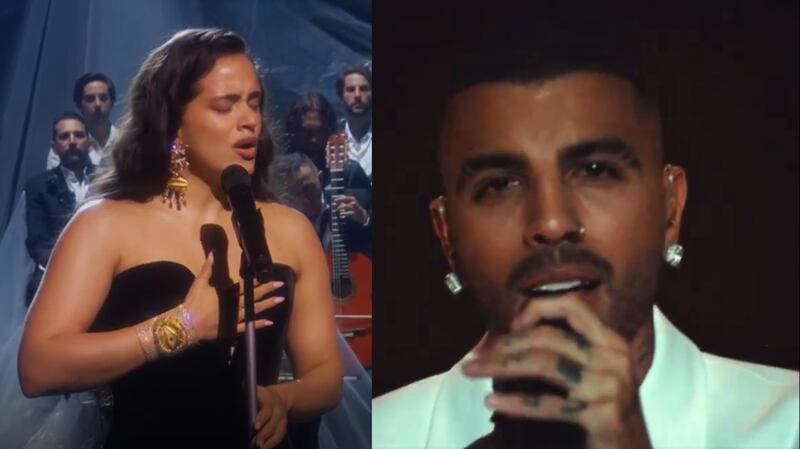 Rauw Alejandro y Rosalía apostaron por canciones de despecho de otros artistas para cantar en Latin Grammy 2023.