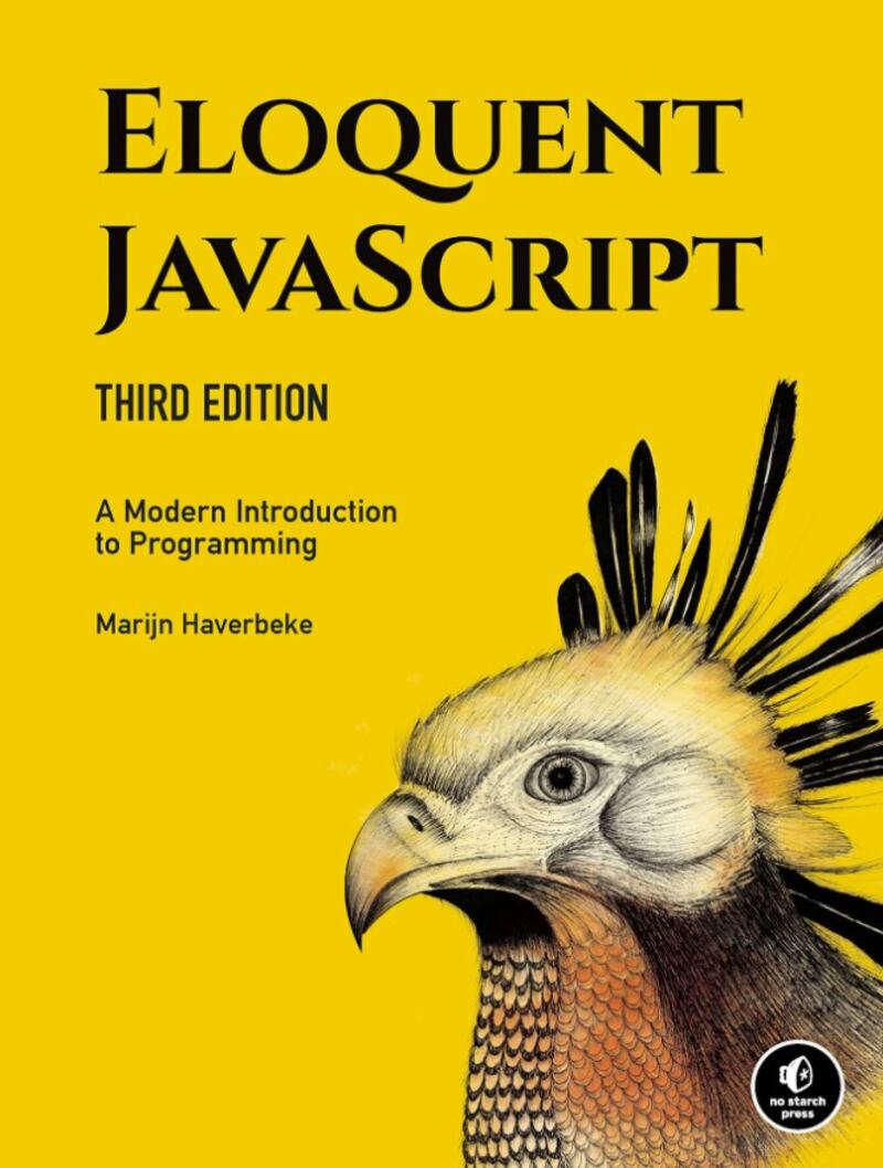 Portada de Eloquent Javascript, de Marijn Haverbeke.