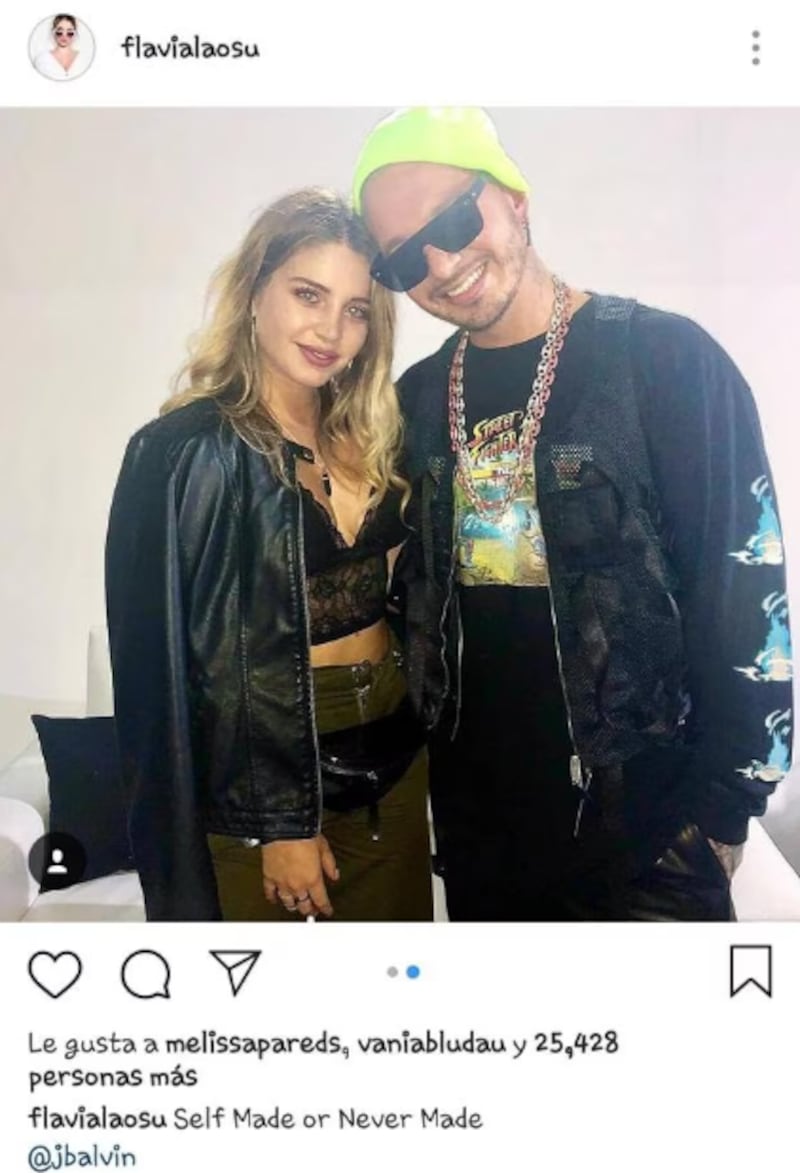 Flavia Laos conoció a J Balvin en 2018