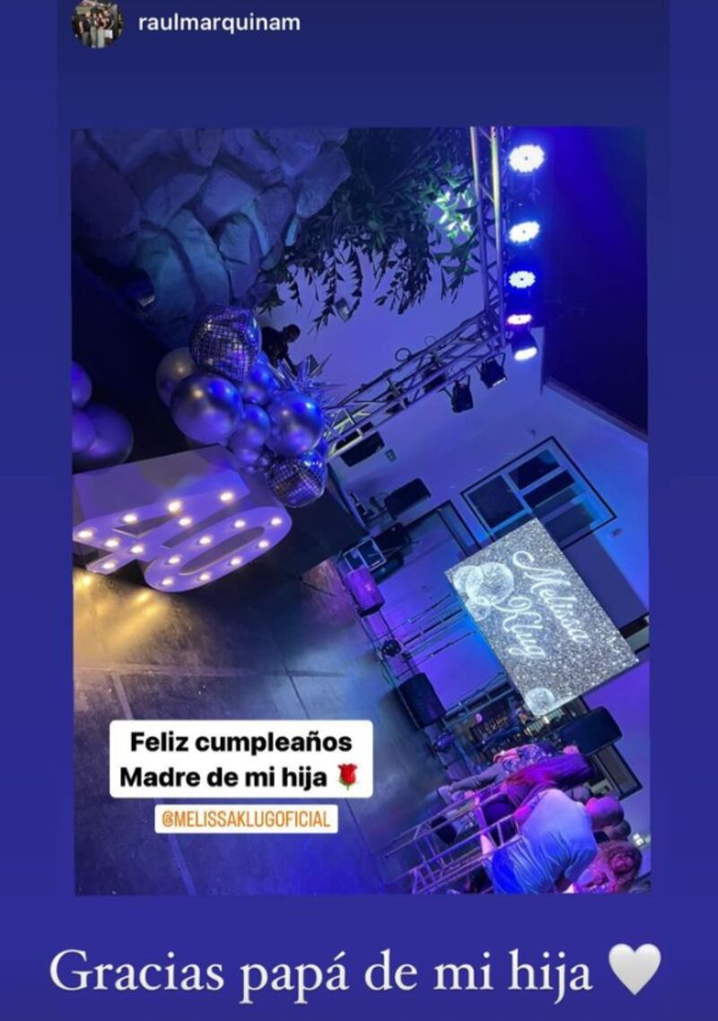 Raúl Marquina, el primer amor de Melissa Klug, le dedicó palabras en su cumpleaños 40.