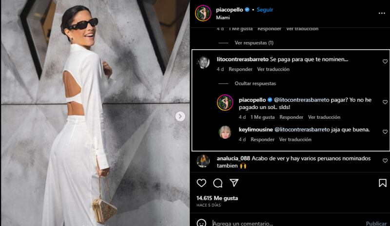 María Pía Copello quiere ser la “Mejor Instagrammer” de Premios Ícono