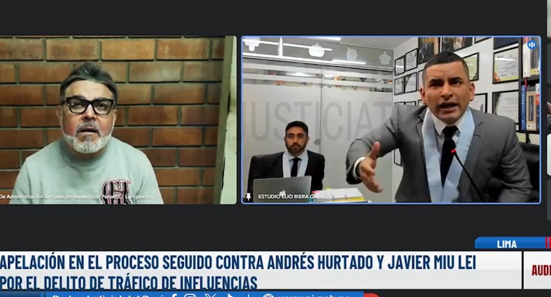 Andrés Hurtado acudió a la audiencia de apelación de su prisión preventiva.