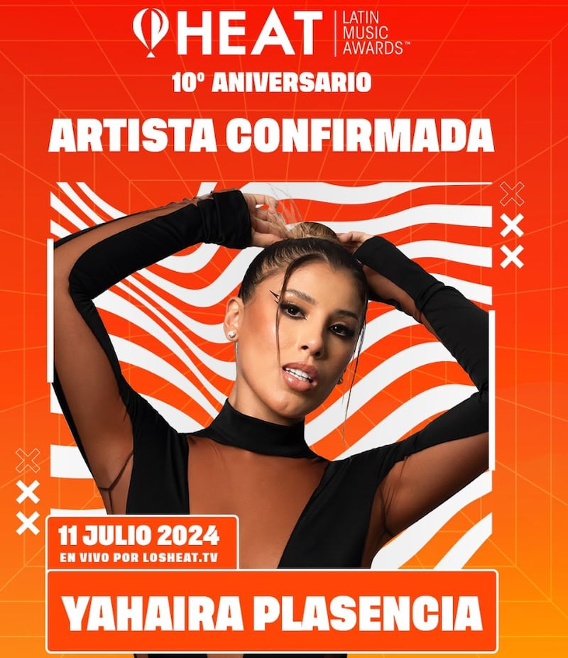 Yahaira Plasencia cantará en los Premios Heat 2024.