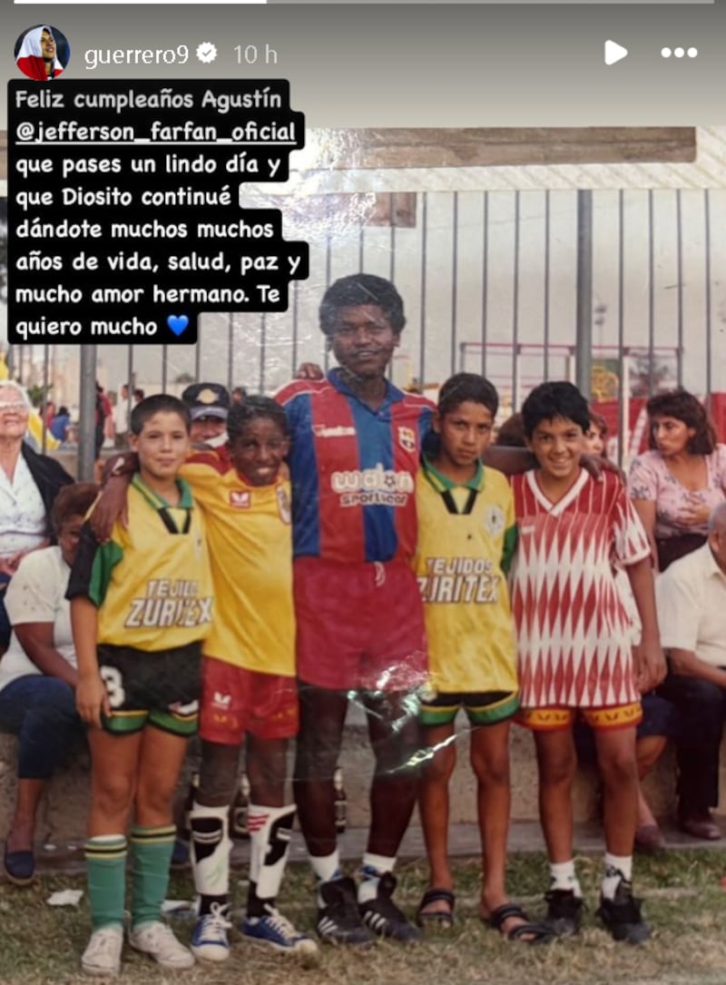 Paolo Guerrero y la emotiva dedicatoria por el cumpleaños de Jefferson Farfán.