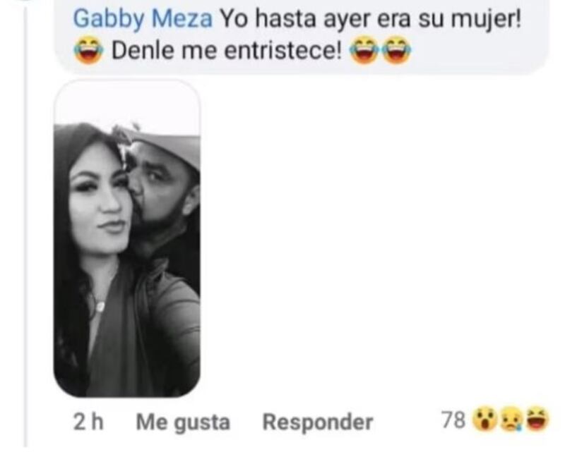 La pareja del hombre dejó su mensaje