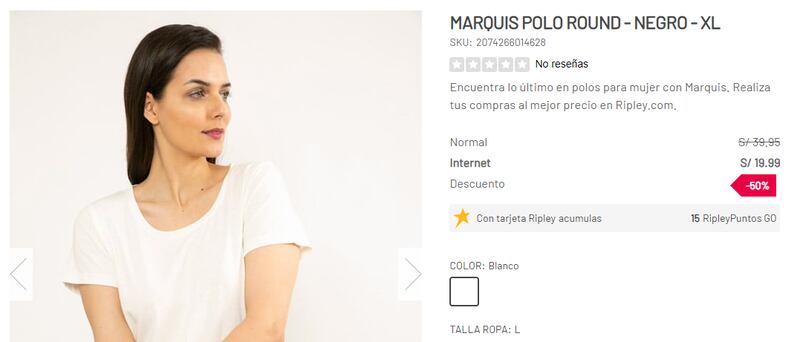 Polo blanco para outfit Barbie.