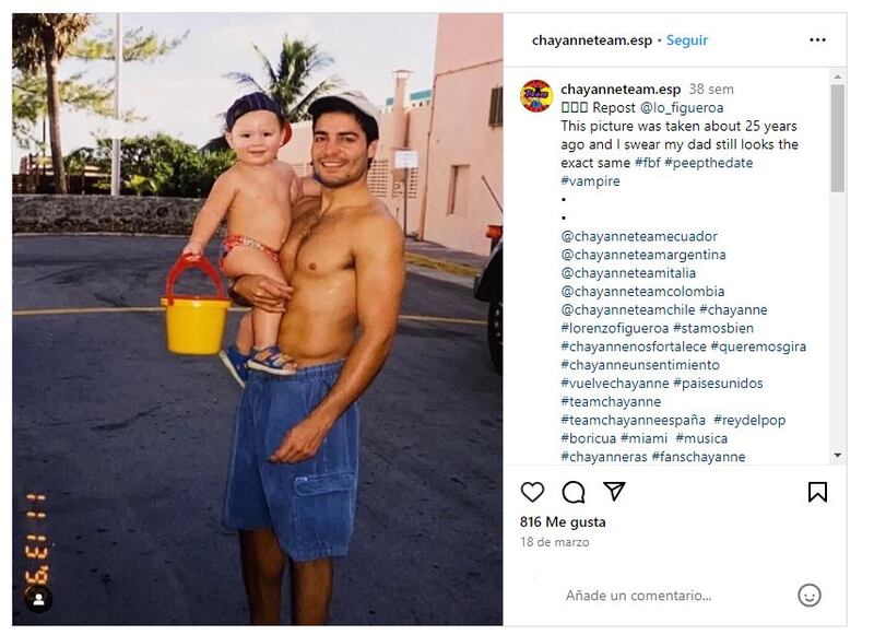 Lorenzo Valentino, el hijo mayor de Chayanne, ya tiene 26 años