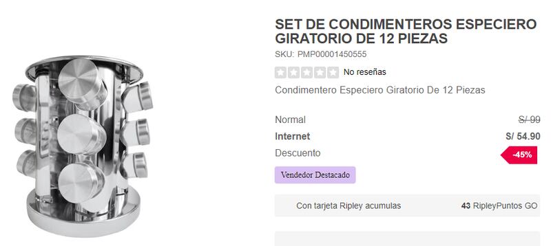 Set de condimenteros