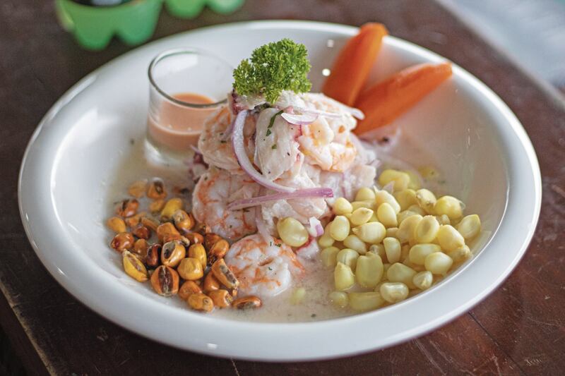 El ceviche peruano.