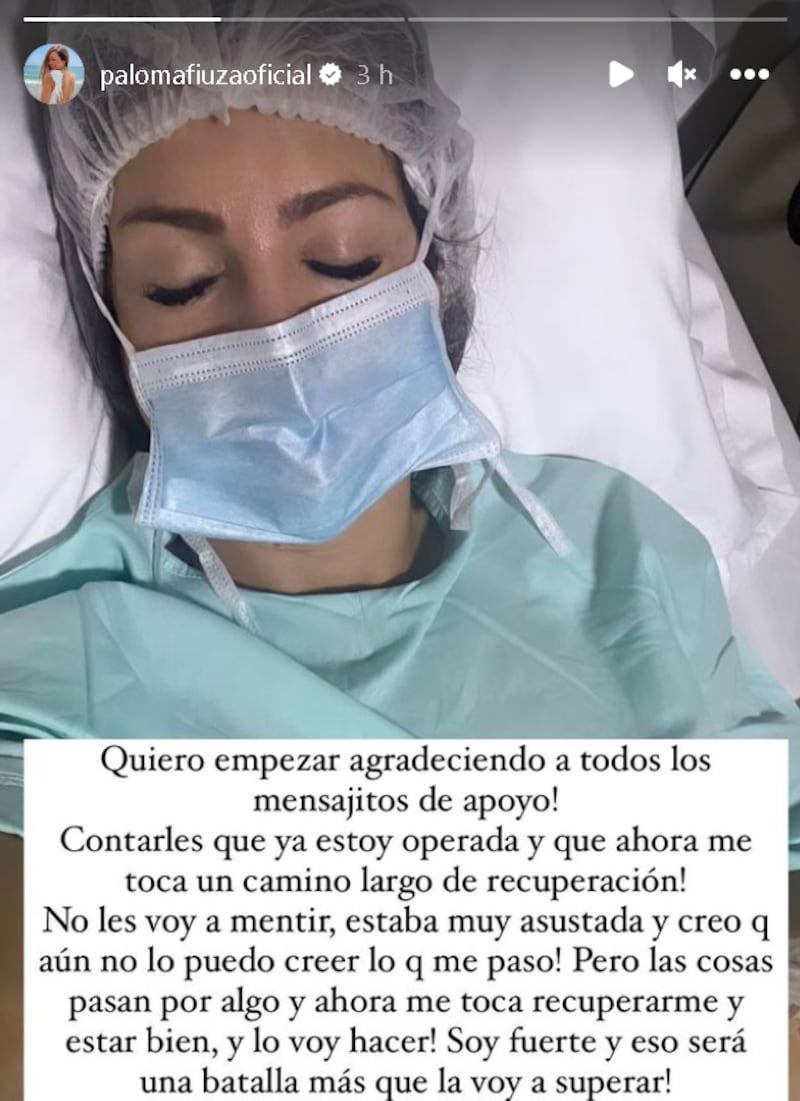 Paloma Fiuza salió de quirófano tras operarse de la rodilla