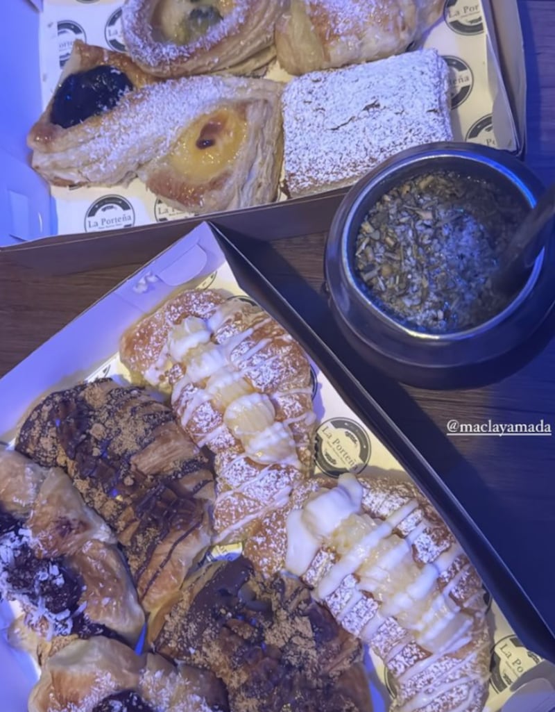 Milett Figueroa presume su merienda al estilo argentino.