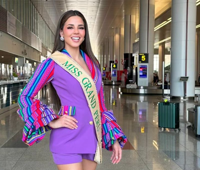 Luciana Fuster arribó a Vietnam para el Miss Grand Internacional