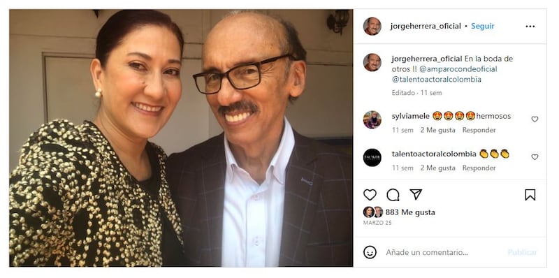 Jorge Herrera junto a su esposa, Amparo Conde