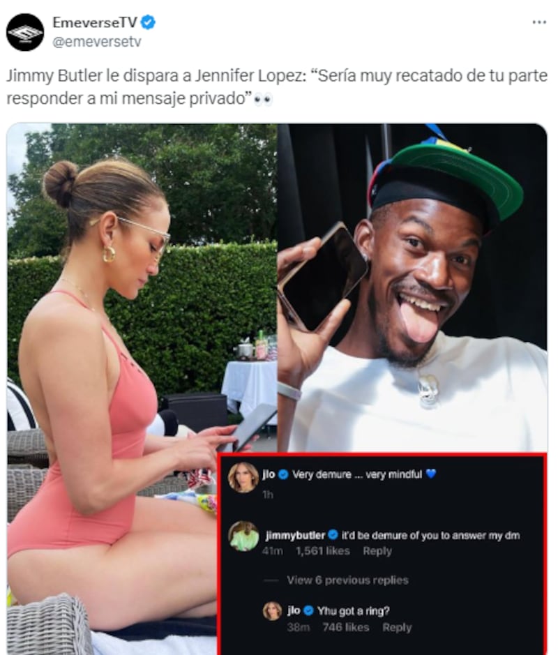 JLo y Jimmy Butler.