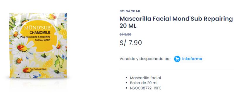 Mascarilla facial