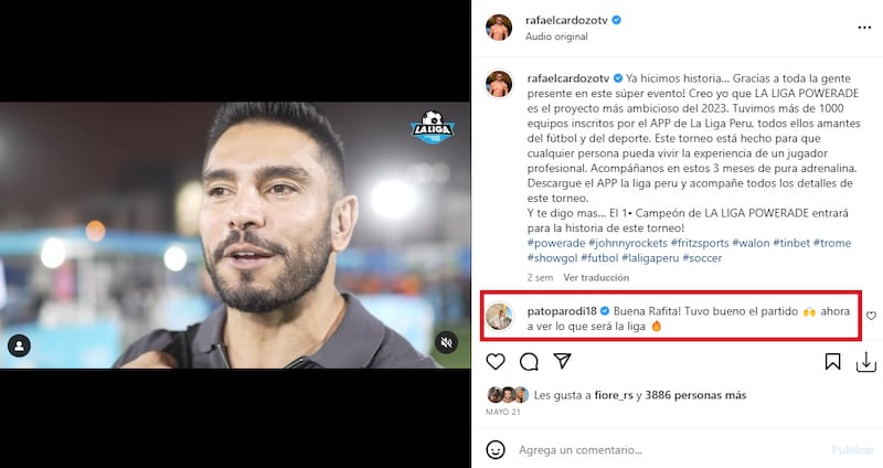 El mensaje de Pato Parodi a Rafael Cardozo.