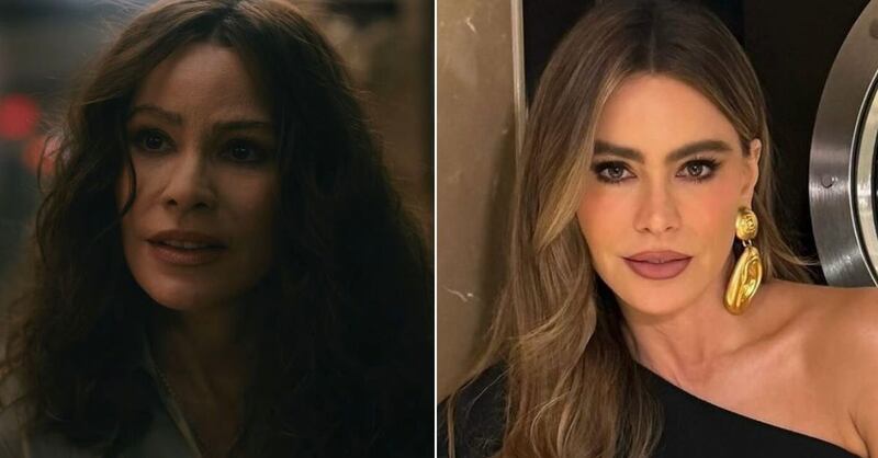 Sofía Vergara en 'Griselda' y en la vida real