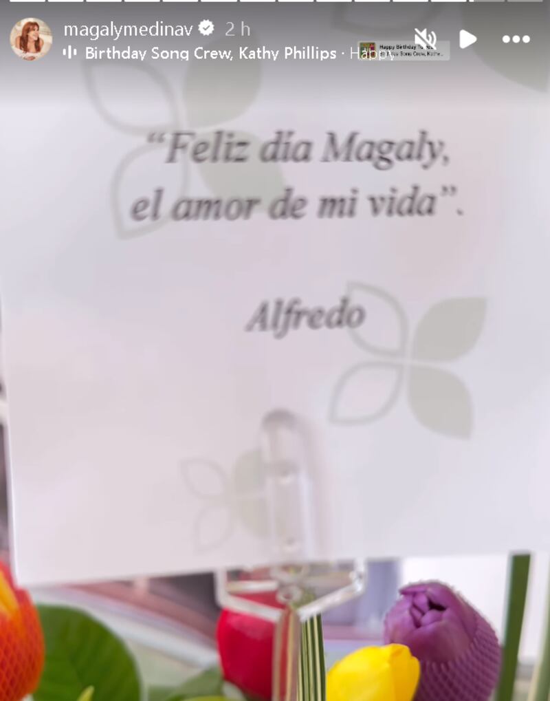 Magaly Medina presumió el regalo de cumpleaños de su esposo Alfredo Zambrano.